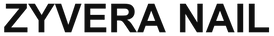 Zyvera Nail black wordmark logo on transparent background